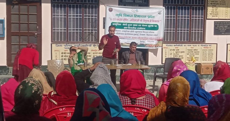 महिलाओं को बताए प्राकृतिक खेती और मोटे अनाज के फायदे