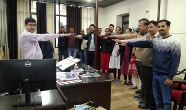 पोषण शपथ और पोषण गान की स्वर लहरियों के साथ शुरू हुआ पोषण पखवाड़ा