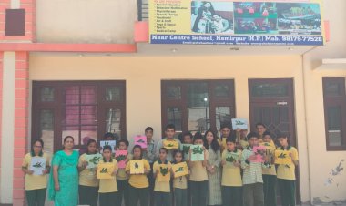 विशेष बच्चों ने पेड़ों को न काटने का दिया संदेश