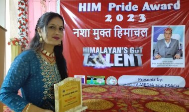 छबोट की प्रसिद्ध समाज सेविका स्नेहा शर्मा हिम प्राइड अवार्ड से सम्मानित