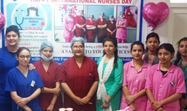 अंतररष्ट्रीय नर्सिंग दिवस सिटी हार्ट अस्पताल मैंहरे में धूमधाम से मनाया