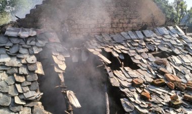 गोड़ी टिल्ला में आग की भेंट चढ़ी तीन पशुशालाएं, लाखों का नुकसान