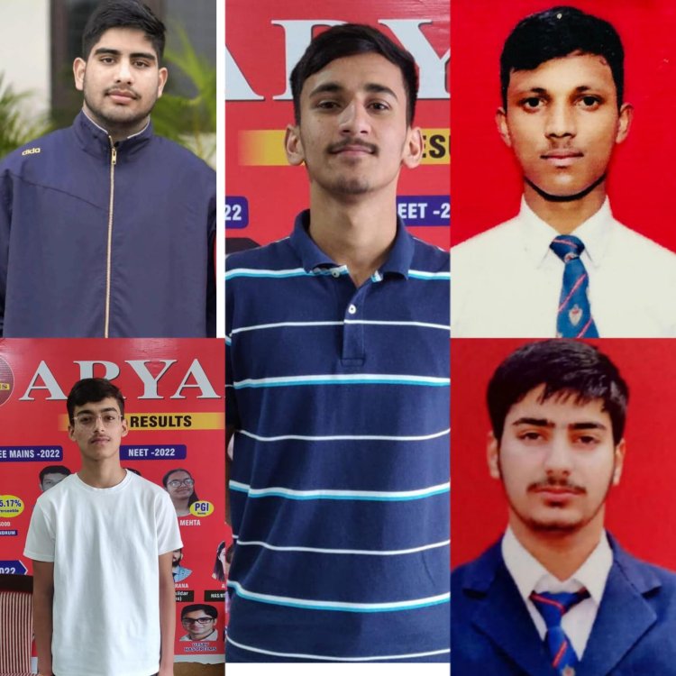 आर्यनस दी गुरू के एक साथ पाँच छात्रों ने NDA की परीक्षा पास करके मचाया धमाल।