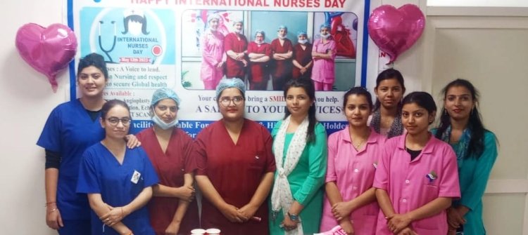 अंतररष्ट्रीय नर्सिंग दिवस सिटी हार्ट अस्पताल मैंहरे में धूमधाम से मनाया