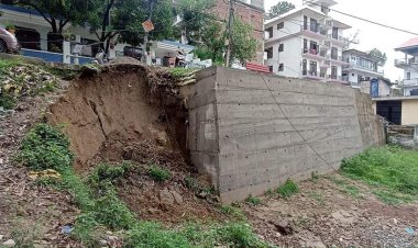 मूसलाधार बारिश से नगर परिषद हमीरपुर के विकासात्मक कार्यो में हुआ अधिक नुकसान