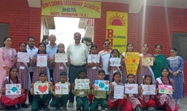 भोटा स्कूल में नारा लेखन और चित्रकला प्रतियोगिता से दिया नशा निवारण का संदेश