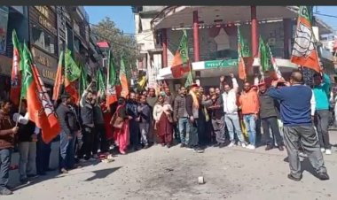 राज्यसभा चुनाव, भाजपा की जीत पर कार्यकर्ताओं का हमीरपुर में जशन