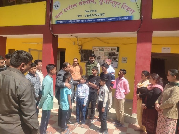 एनएचआरसी के स्पेशल मॉनीटर बालकृष्ण गोयल ने किया बाल आश्रम सुजानपुर का निरीक्षण