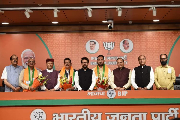 9 विधायकों का भाजपा द्वारा शिमला पहुंचने पर जोरदार स्वागत
