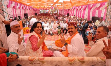 कांग्रेस प्रत्याशी लोक निर्माण मंत्री विक्रमादित्य सिंह ने कांग्रेस के पक्ष में भारी मतदान करने की अपील की