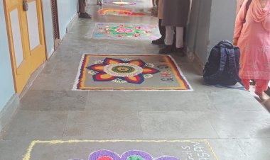 समग्र शिक्षा कला उत्सव में नन्हें चित्रकारों ने उकेरे खूबसूरत रंग