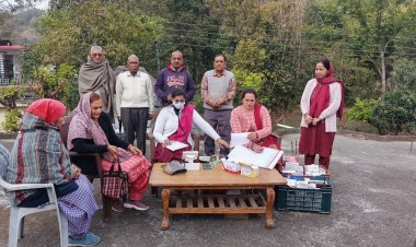 सांसद मोबाईल स्वास्थ्य सेवा ने जाँचा रोपड़ी  में 45 लोगों का स्वास्थ्य