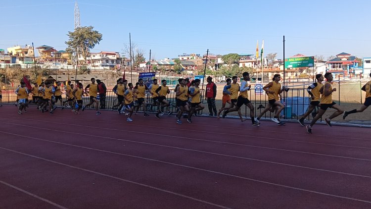 थल सेना भर्ती के दूसरे दिन लगभग 470 युवाओं ने लगाई दौड़