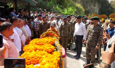 सैन्य सम्मान के साथ किया गया शहीद सूबेदार कुलदीप चंद का अंतिम संस्कार