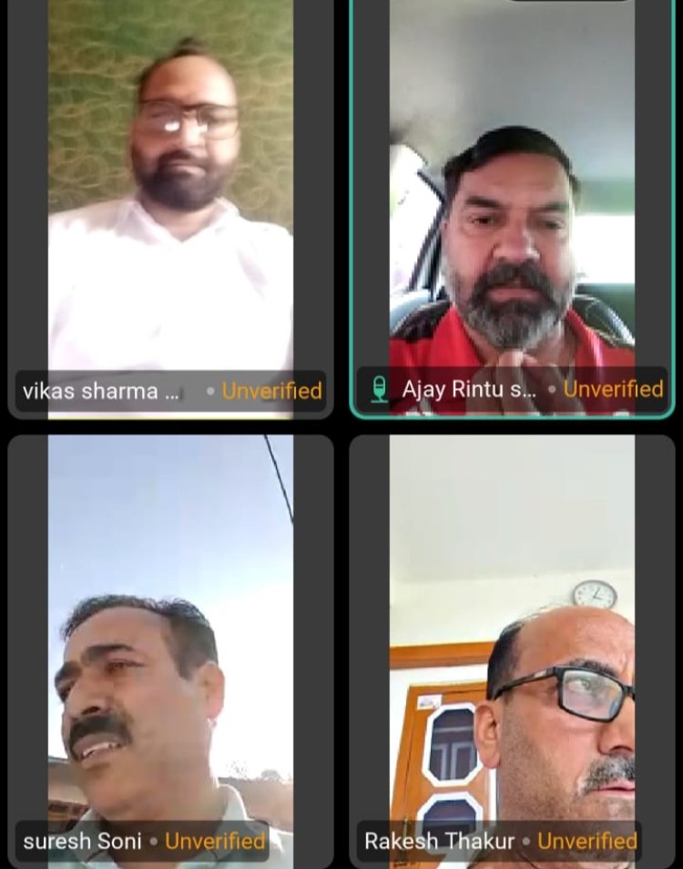 जिलाध्यक्ष राकेश ठाकुर ने वर्चुअल माध्यम से डॉक्टर भीमराव अंबेडकर जयंती पर 13 अप्रैल से लेकर 25 अप्रैल तक के कार्यक्रमों की रूप रेखा रखी