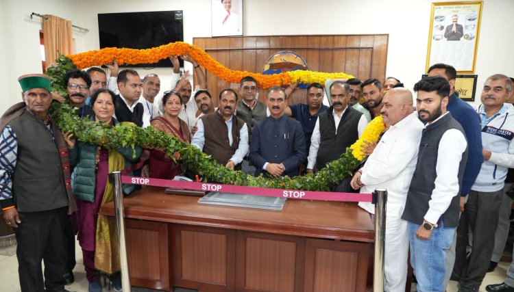 पंचायती राज संस्थाओं के प्रतिनिधियों ने मुख्यमंत्री से भेंट की