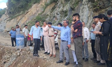 मुख्यमंत्री ने पाड़छू पुल के निकट हुए नुकसान का निरीक्षण किया