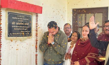 विधायक आशीष शर्मा ने ग्राम पंचायत गसोता में सामुदायिक भवन का किया उद्घाटन