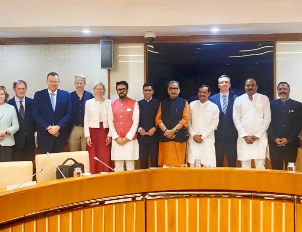 अनुराग ठाकुर की अध्यक्षता में भारत–यूरोपीय संघ संसदीय मैत्री समूह की पहली बैठक सम्पन्न
