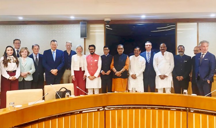 अनुराग ठाकुर की अध्यक्षता में भारत–यूरोपीय संघ संसदीय मैत्री समूह की पहली बैठक सम्पन्न