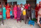 महिला मंडल दशमल से किया वादा निभाया, नरेश कुमार दर्जी ने भेंट की आवश्यक सामग्री